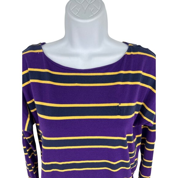 Ralph Lauren Striped Long-Sleeve Tunic Dress With Adjustable Waist Tie Size XL - Picture 2 of 12